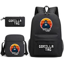 Mochila escolar Gorillas Tags Anime, conjunto de 3 peças para crianças Mochila escolar Gorillas Tags Anime, conjunto de 3 peças para crianças