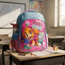 Mochila Escolar Grande Capacidade Impermeável Personagens Cor:Patrulha Canina