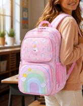 Mochila Escolar Grande Feminina Estudante Infantil Espaçosa