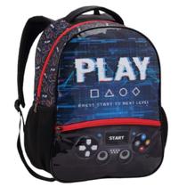 Mochila Escolar Grande Gamer Play De Costa Menino