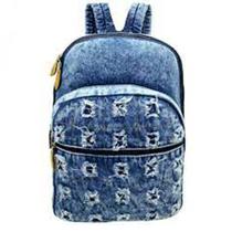 Mochila Escolar Grande Jeans Rasgadinho Tw303