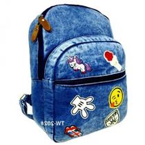 Mochila Escolar Grande Jeans Tw202