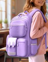Mochila Escolar Grande Juvenil Menino Menina Acolchoada Espaço Notebook
