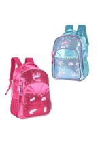 Mochila Escolar Grande Meninas Juvenil Paete Barbie Luxcel