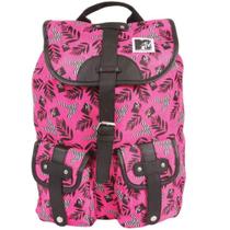 Mochila Escolar Grande MTV Dmw c/ 2 Bolsos Pink 49045