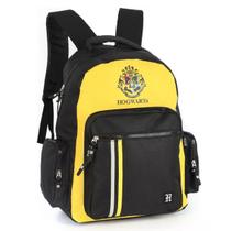 Mochila Escolar Harry Potter Hogwarts Amarelo Lufa-Lufa
