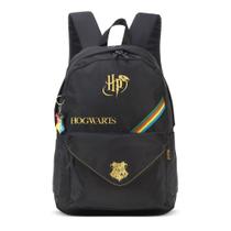 Mochila Escolar Harry Potter Preta 44x30x14cm 21L