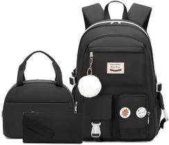 Mochila Escolar Hey Yoo para Meninas com Lancheira - 17,9 Polegadas Mochila Escolar Hey Yoo para Meninas com Lancheira - 17,9 Polegadas