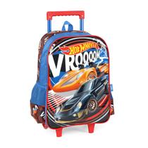 Mochila Escolar Hot Wheels Com Rodinhas Mala Haste Rodas