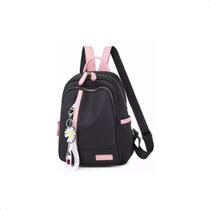 Mochila Escolar Impermeável Com Chaveiro - Preta