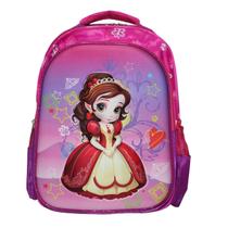 Mochila Escolar Infantil 3D Alto Relevo Personag:Princesas 1