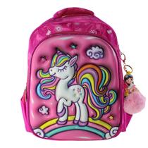 Mochila Escolar Infantil 3D Alto Relevo Personag:Unicornio 2