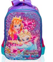Mochila escolar infantil 3d princess on ice menina