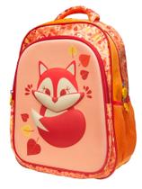 Mochila escolar infantil 3d raposa 16" yins kids ys42237