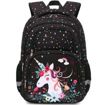 Mochila Escolar Infantil Abshoo - Unicórnio Fofo - Preta