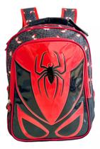 Mochila Escolar Infantil Aranha Spider Costas Tam G Grande