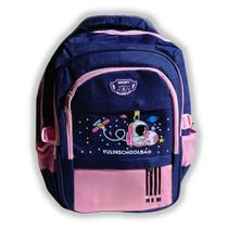 Mochila Escolar Infantil Astronauta Impermeável - ROSA