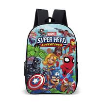 Mochila Escolar Infantil Avulsa Estampa Heróis Unidos Cute Grupo de Ação e Aventura Poderosa