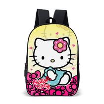 Mochila Escolar Infantil Avulsa Gatinha Fofa Rosa Estilo Kitty Menina Delicada Voltas Aulas