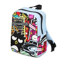 Mochila escolar infantil BadtzMarus com impressão 3D de algodão e poliéster