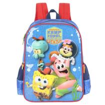 Mochila Escolar Infantil Bob Esponja Kamp Koral Costas Azul