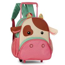 Mochila Escolar Infantil Bolsa C/ Rodinha Vaquinha Clio Pets