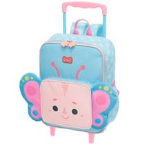 Mochila Escolar Infantil Bolsa c/ Rodinhas, Menina, Borboletinha