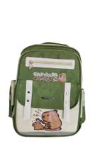 Mochila Escolar Infantil Bolsa Capivara Impermeável Kawaii