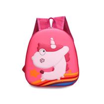 Mochila Escolar Infantil Bolsa Pequena Costas Colorida Animais 3D Passeio Creche Menino Menina