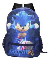 Mochila Escolar Infantil Bolsa Sonic 2 Costas REFORÇADA