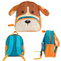 Mochila Escolar Infantil Com Alças Reforçadas Para Menino Estudar Cachorro Laranja