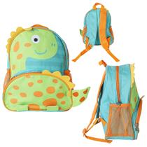 Mochila Escolar Infantil Com Alças Reforçadas Para Menino Estudar Dinossauro Verde