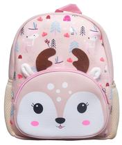 Mochila Escolar Infantil Com Guia Creche Yin's Kids Animal Rena 12'' (30cm) YS42321