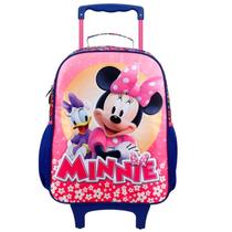 Mochila Escolar Infantil com Rodinha Alça Costas da Minnie Tam G