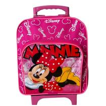 Mochila escolar infantil com rodinha minie