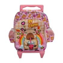 Mochila Escolar Infantil com Rodinhas Baby Capivara - GV Bolsas Mochila Escolar Infantil com Rodinhas Baby Capivara - GV Bolsas