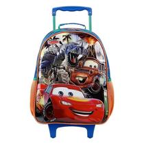 Mochila Escolar Infantil com Rodinhas Carros 11641 Azul - Xeryus