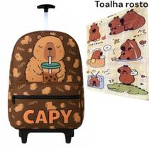 Mochila escolar infantil Com Rodinhas da Capivara Mochila escolar infantil Com Rodinhas da Capivara