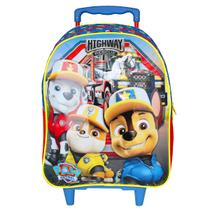 Mochila Escolar Infantil Com Rodinhas Da Patrulha Canina - Xeryus