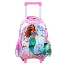 Mochila Escolar Infantil Com Rodinhas Feminina Ariel Premium Rosa Escuro Mochila Escolar Infantil Com Rodinhas Feminina Ariel Premium Rosa Escuro