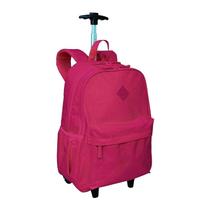 Mochila Escolar Infantil com Rodinhas Rolling Crinkle Pink - Sestini