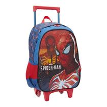 Mochila Escolar Infantil com Rodinhas Spider Man 13350 Azul - Xeryus