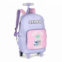 Mochila Escolar Infantil com Rodinhas Stitch MC50092SC Roxo - Maxlog