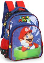 Mochila Escolar Infantil Costa Media Super Mario Chaveiro Original Luxcel