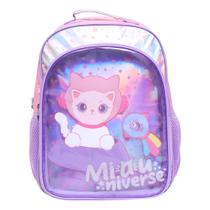 Mochila Escolar Infantil Costas Gatinha Menina Passeio