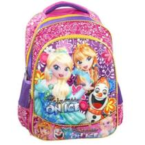 Mochila Escolar Infantil Costas Reforçada Princess On Ice