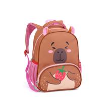Mochila Escolar Infantil Creche Capivara Fofa e Resistente