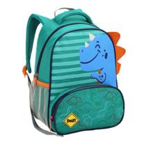 Mochila Escolar Infantil Creche Pré-escola Passeio Menino Masculina Dinossauro Verde - Zoop