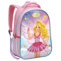 Mochila Escolar Infantil de Alças Feminina Menina Sereia Fada