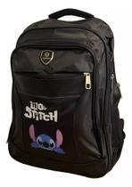 Mochila Escolar Infantil De Costa lilo & stitch Preto